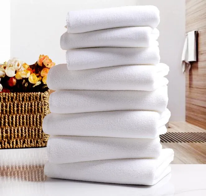 Asciugamano bianco Asciugamani per hotel Asciugamano morbido Tessuto in microfibra Pulizia della casa Viso Bagno Mano Capelli Bagno