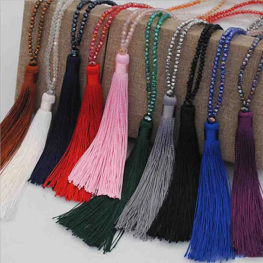Beaded tassel shop necklace wholesale
