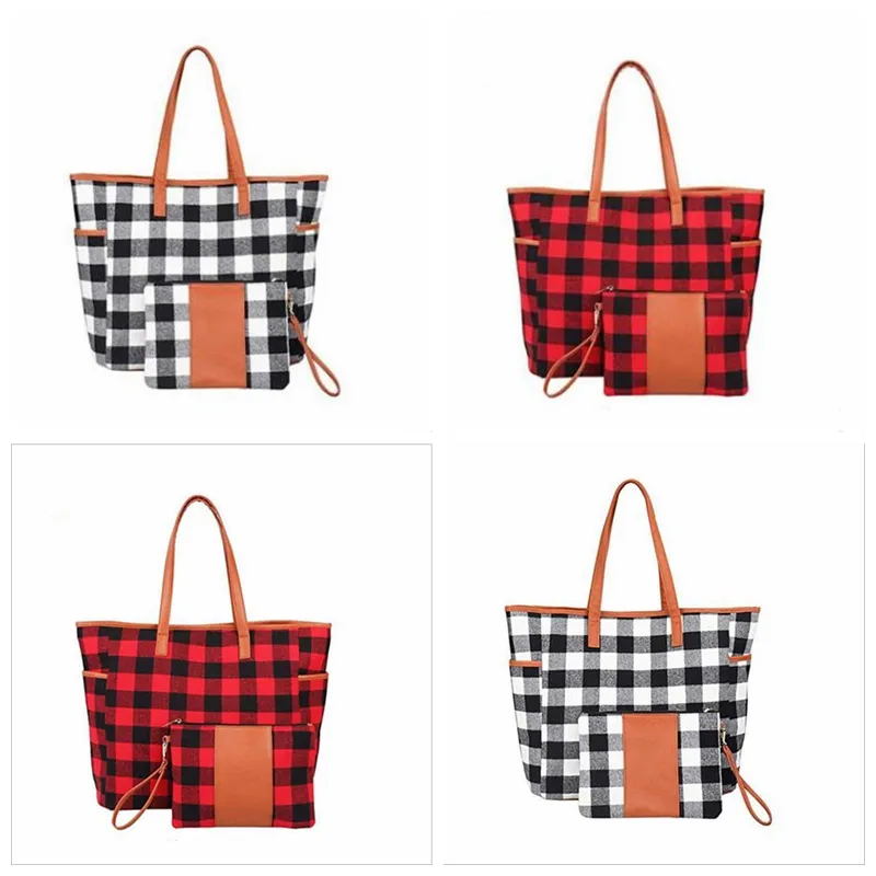 Buffalo Plaid Bags Sac à main Rouge Noir Check Weekend Voyage Sacs à bandoulière Designer Duffle Sacs à main Sunflower Leopard Totes Purse Wallet D7302