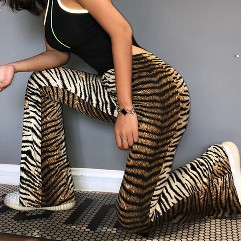 Leopard Print Flare Bodycon Leopard Print Trousers For Women Leopard Print Flare Bodycon Leopard Print Trousers For Women