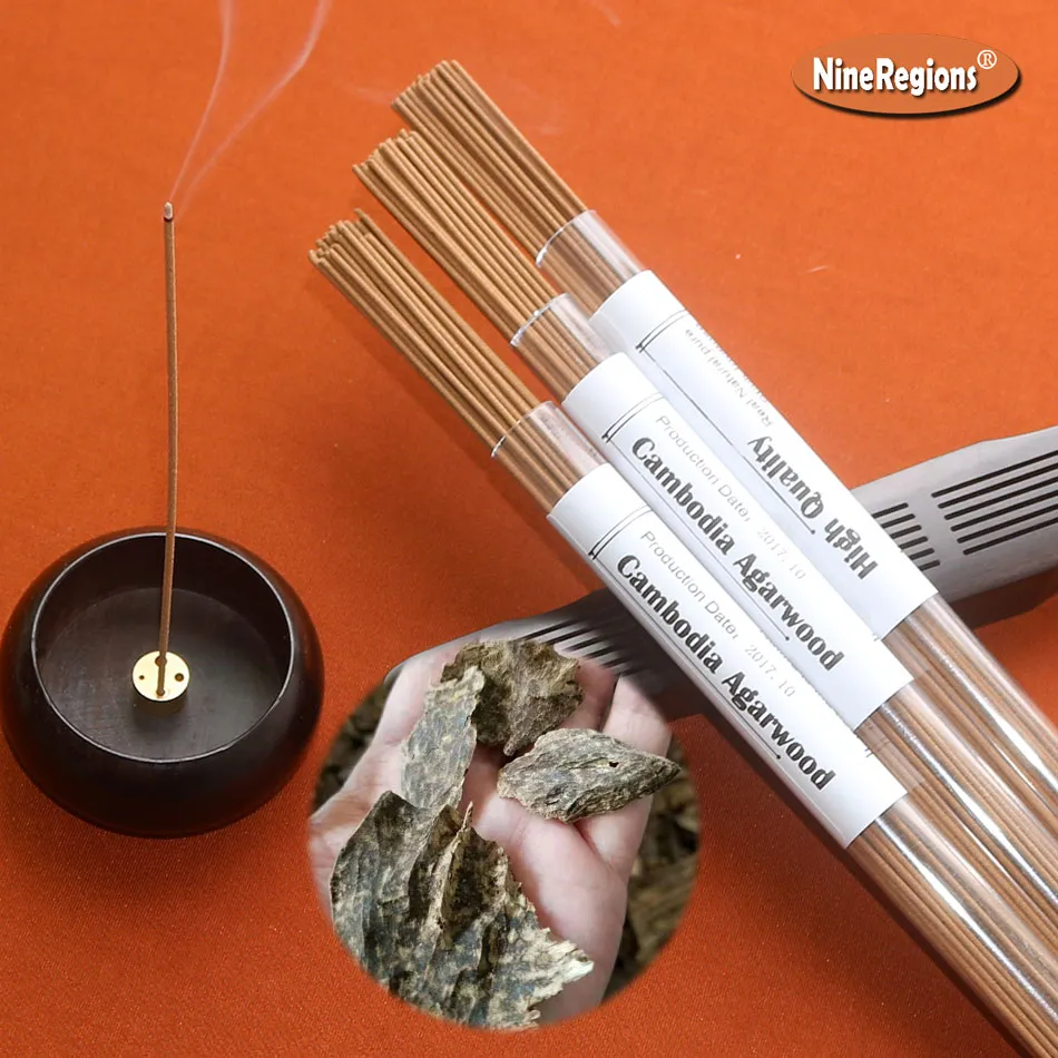 10G Hoge Kwaliteit Cambodja Oud Hout Wierook Sticks Natural Aromatische Home Geur Incenso Yoga Supplies Meditatieve Sweet Geur aanbidding Ceremonie