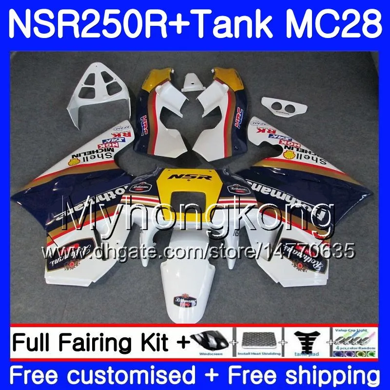 Inyección para HONDA MC28 NSR250R 1994 1995 1996 1997 1998 1999 265HM.41 Rothmans azul NSR250 R PGM4 NSR 250 250R 94 95 96 97 98 99 Carenado