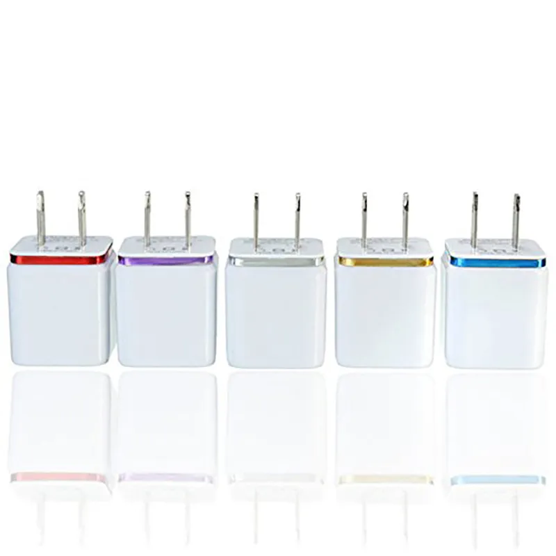 Высокое качество 5 В 2.1 + 1A двойной USB AC Travel US зарядное устройство Plug двойной зарядное устройство для Samsung Galaxy HTC адаптер для смартфона