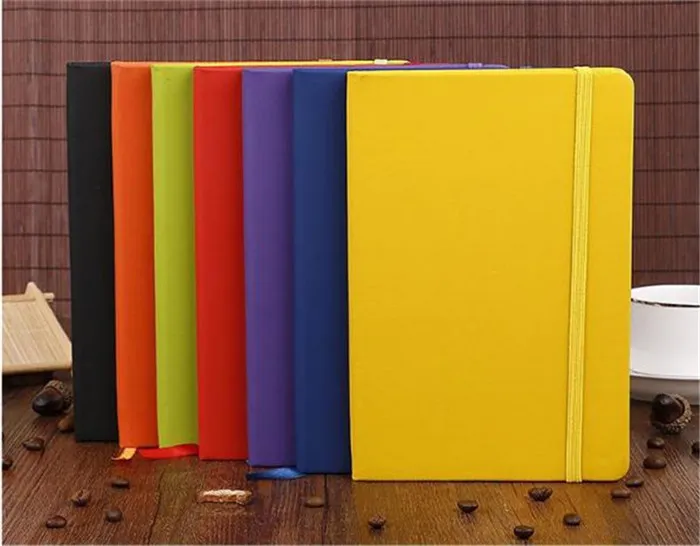Hardcover Notebook Journal Paperback Premium Thick Paper Classic Notebook PU Läder Stor komposition Bokkantad 14.2 * 21.22cm 100Sheets