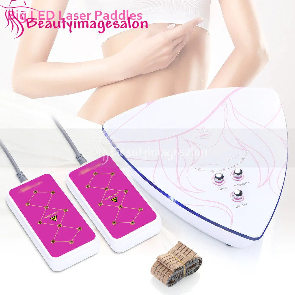 من السهل تشغيل 635650nm آلة إزالة السليلوليت الليزري 5 Mw Sliming Device With 2 Big LED Laser Plants Slimming Device