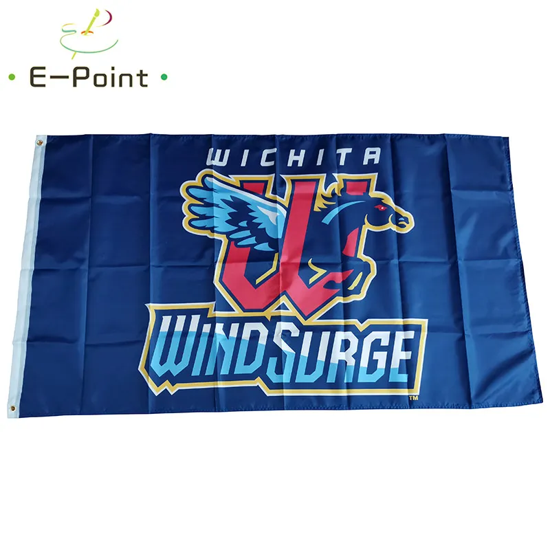 MILB Wichita Wind Surge vlag 3 * 5ft (90 cm * 150cm) Polyester Banner Decoratie Flying Home Garden Feestelijke geschenken