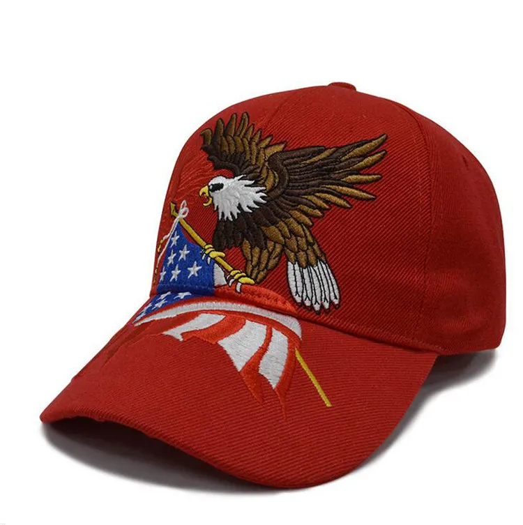 New Men Eagle Baseball Cap Full Form American Flag Embroidery Snapback