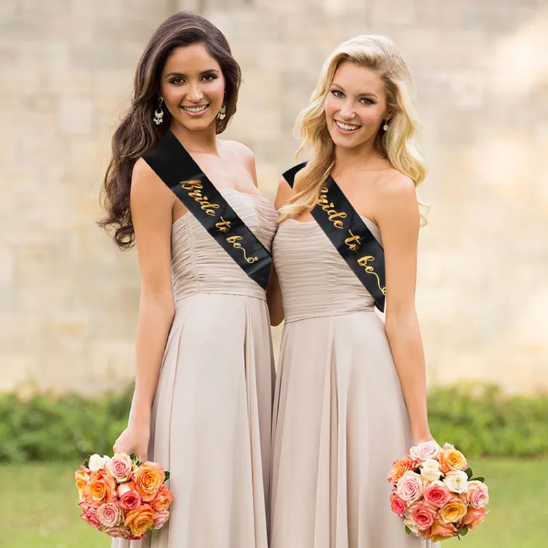 satin sashes for bridesmaid dresses Bridesmaid Sash, in Black Chiffon, Size: Long main image 0