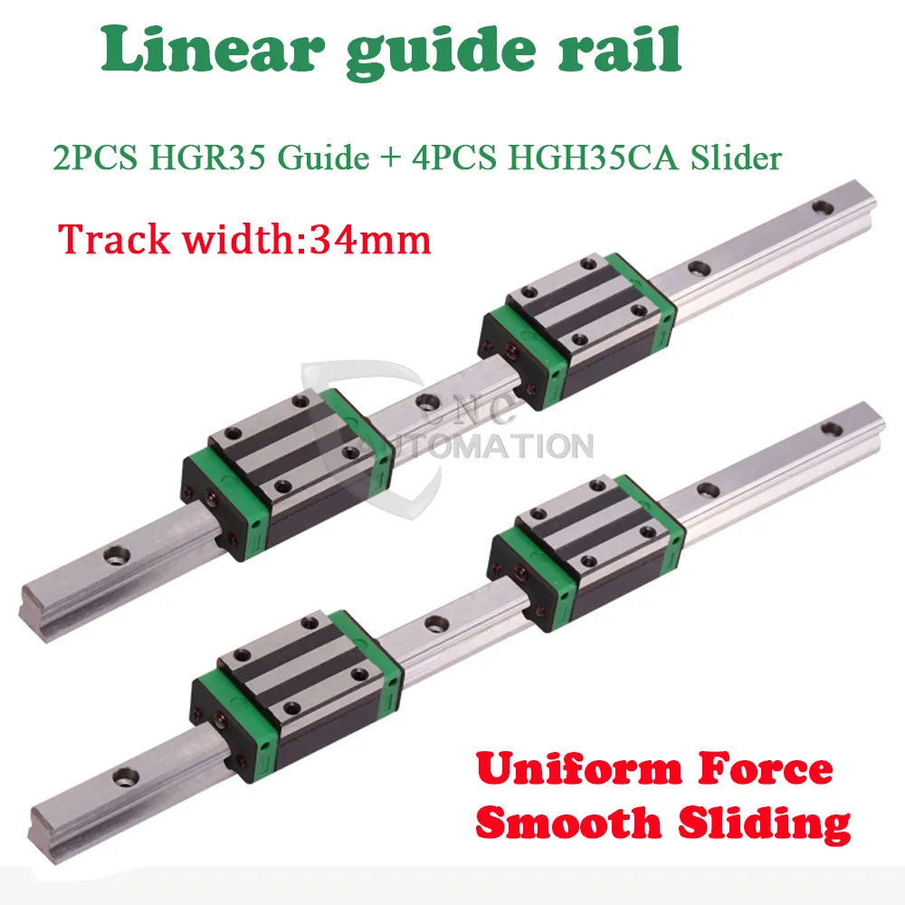 2 sztuk HGR35 Linear Guide Rail 4PCS HGH35CA Slider L = 800 ~ 2600mm do części automatyzacji CNC