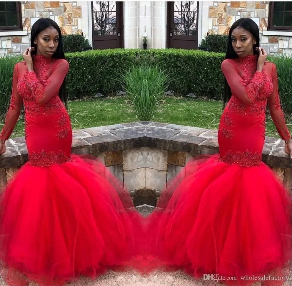 Red lace sales fishtail dress