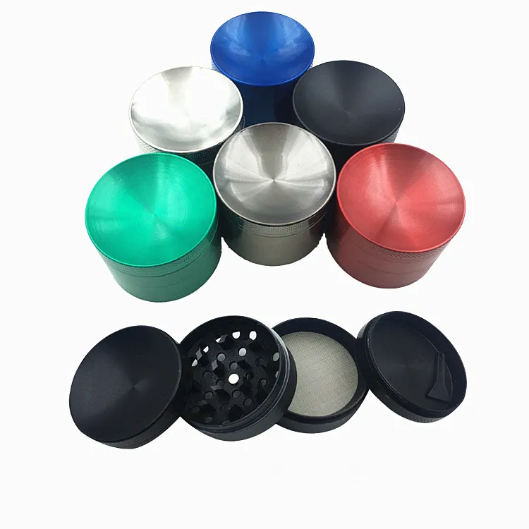 40mm 50mm 55mm 63mm Concave Herb Grinder Metal Zinc Alloy 4 Layers Rotary Concave Grinders Smoking Accessories CCA11865-C 100pcs