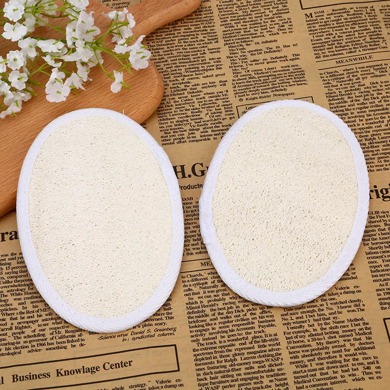 Natuurlijke Loofah Spons Scrub Bath Handschoen Body Cleaning Pad Ronde Scrubber Exfoliating Soft Eco vriendelijke bulk