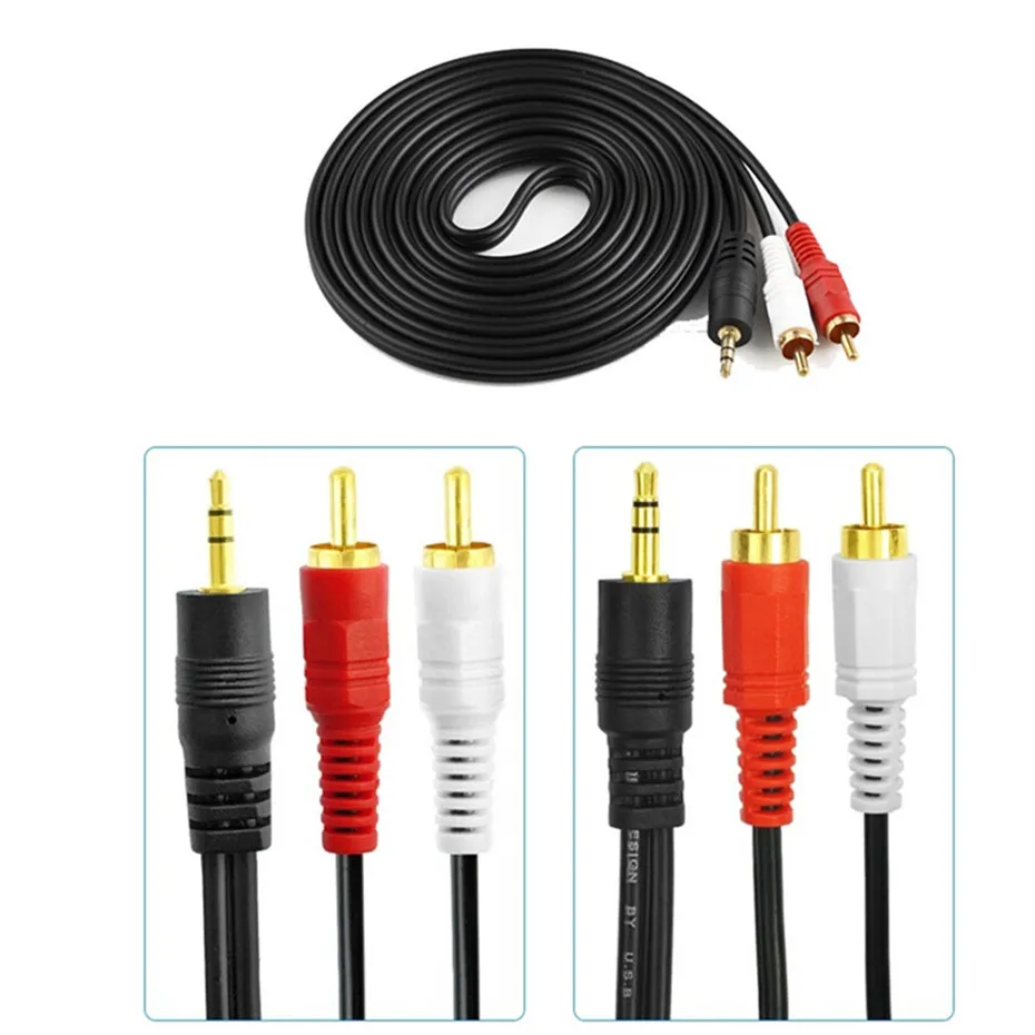 3.5mm Stereo Plug to 2 RCA Adapter Cable -YA-J734