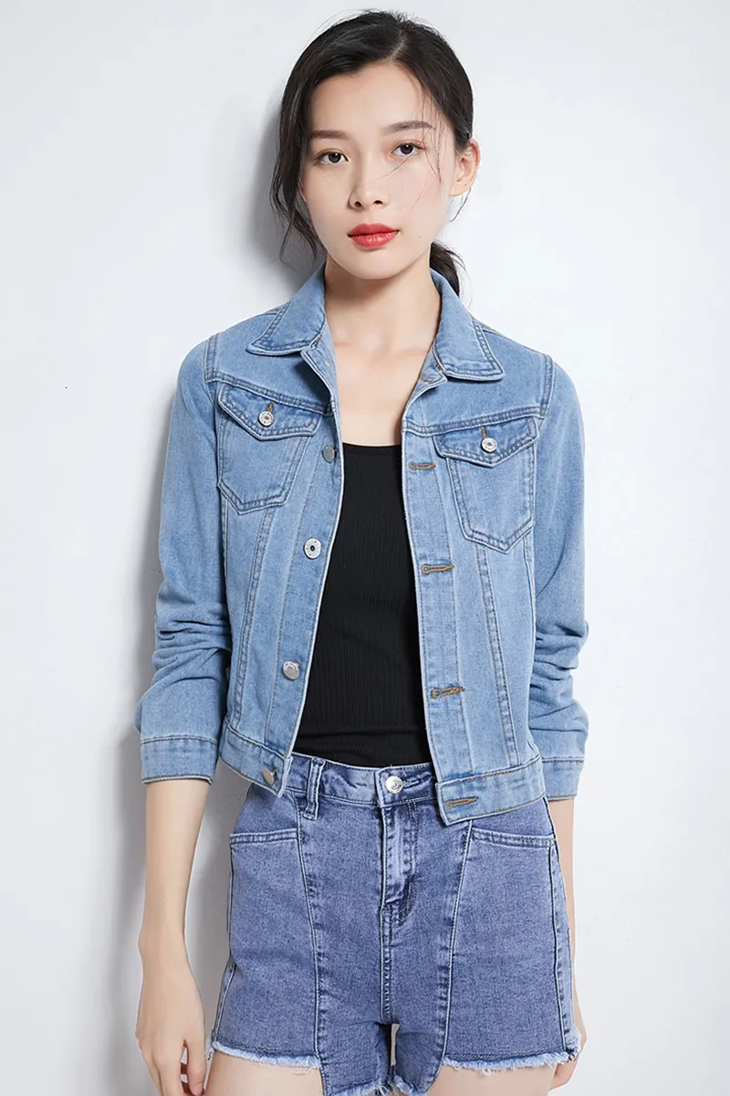 Jeans Jacket and Coats for Women 2019 Autumn Candy Color Casual Short Denim Jacket Chaqueta Mujer Casaco Jaqueta Feminina (2)