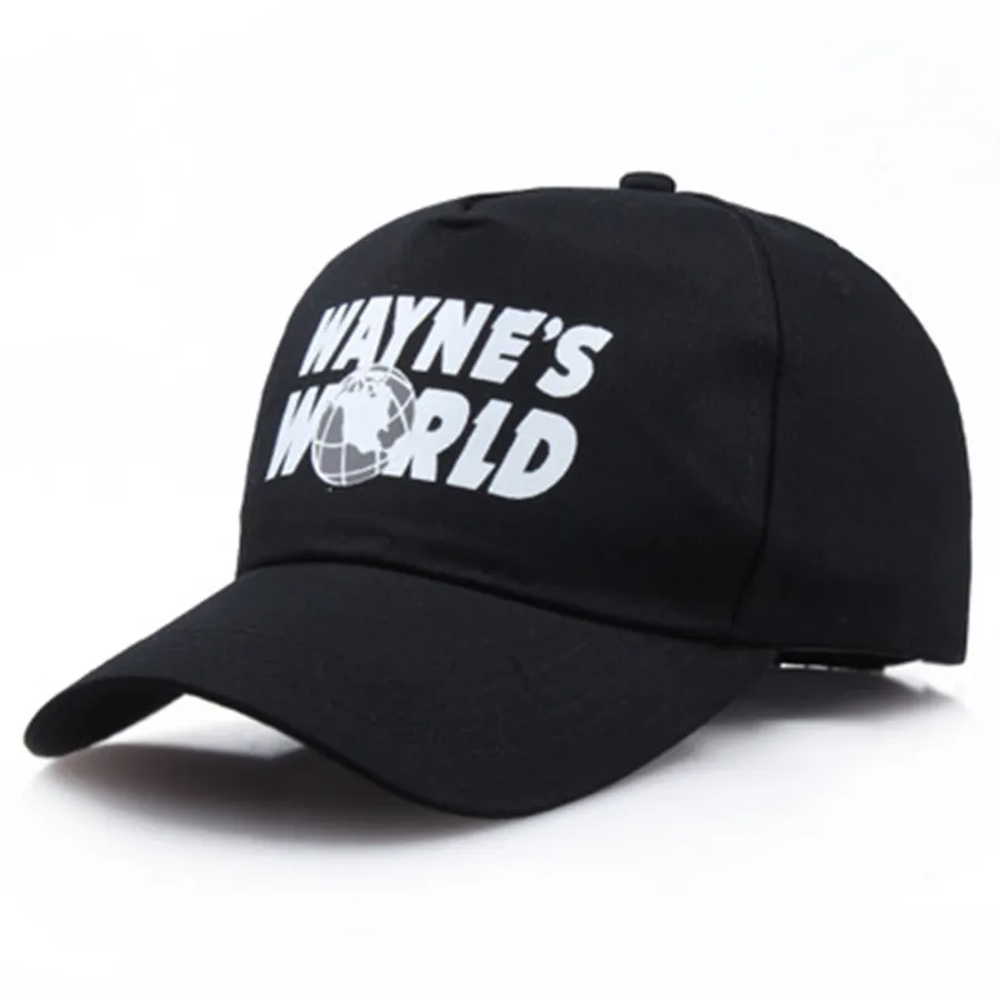 В целом чернокожие бейсбольные шапки Whore World World Hip Hip Hop Hat Sunhat Wayne's World Hat Costum