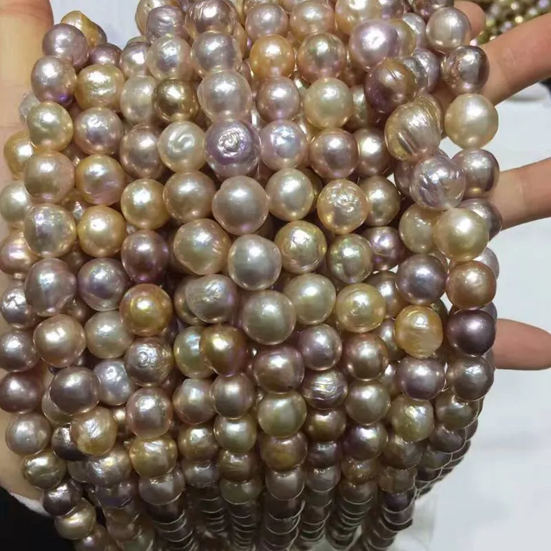 12x13mm baroque Mixcolor irregular loose pearl beads strands Edison 16 inch for jewelry making271S