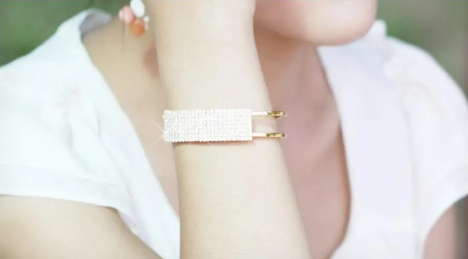 Mode-or rose couleur Bracelet simple diamant accessoires vintage pour les femmes aiment cadeau mode chaude livraison gratuite