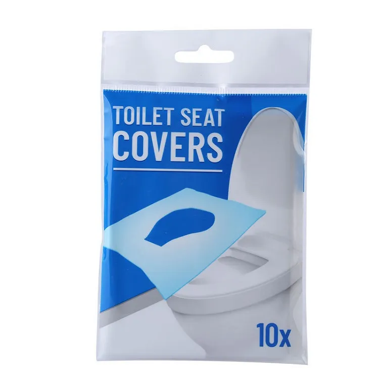 Wegwerp Toilet Pad 10 stks / partij Draagbare WC-stoelhoezen Travel Hotel Opgelost Water Disposable Toiletpapier T2I5835