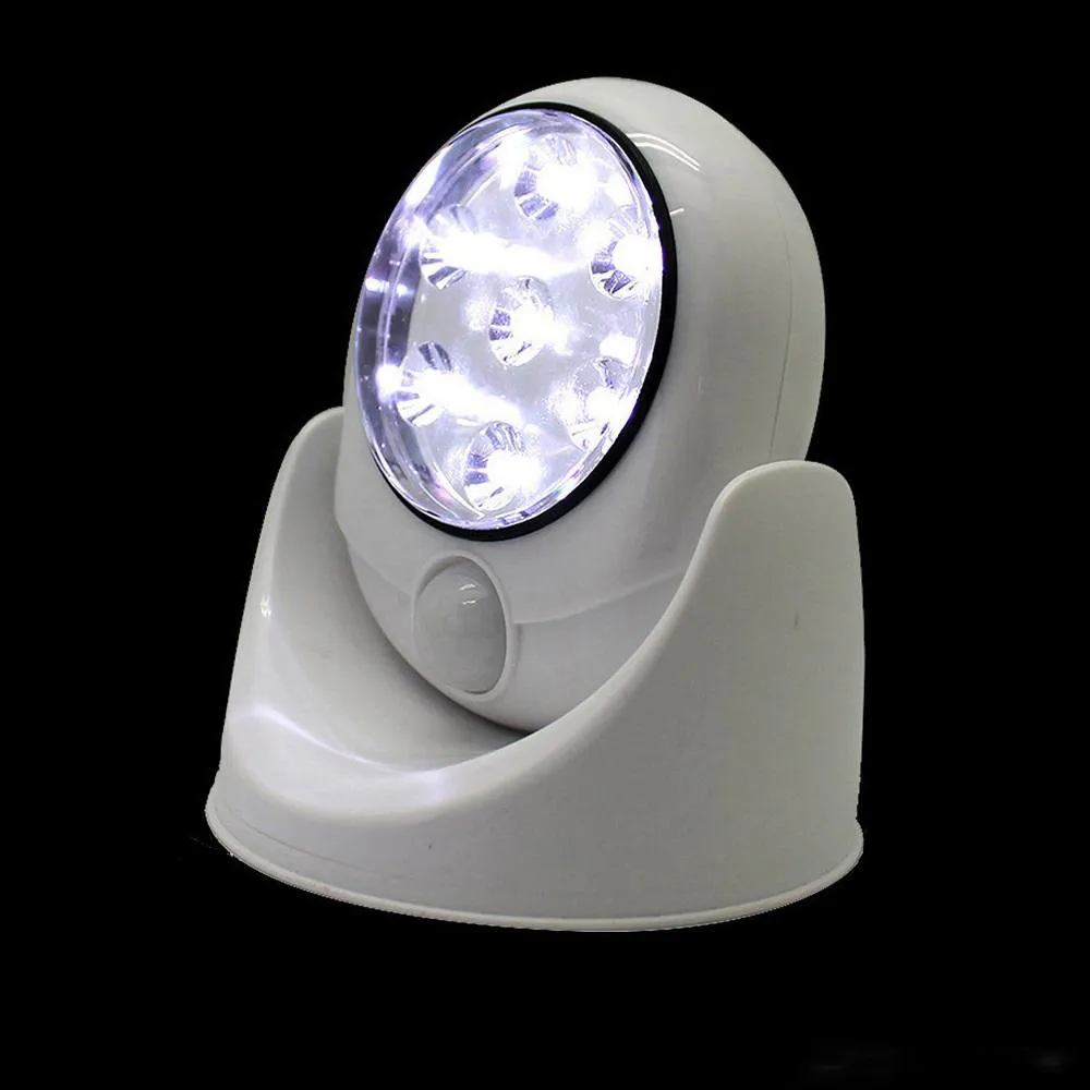 Hot 7 LED PIR sem fio Auto Sensor de movimento Luz LED Motion Light Lâmpada de indução infravermelha portátil inteligente LED Sensor Night Lights