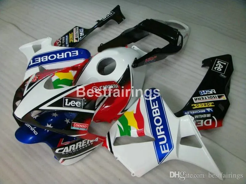 Injection molding fairing kit for Honda CBR600RR 03 04 white red black fairings set CBR600RR 2003 2004 JK01