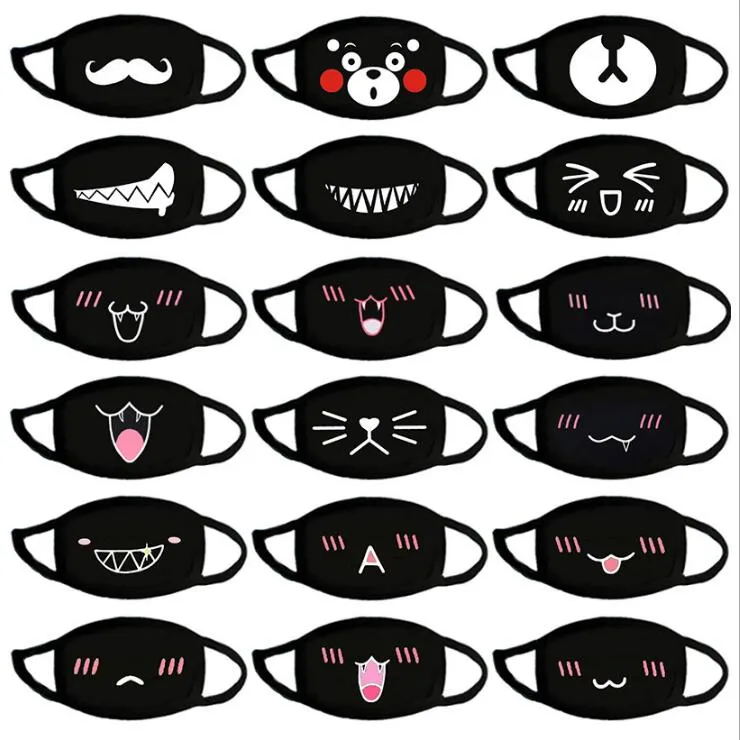 Dessin animé joli coton masques fête festive respirateur garder au chaud coton mignon ours masque Camouflage anti-poussière bouche moufle Respirato GD54