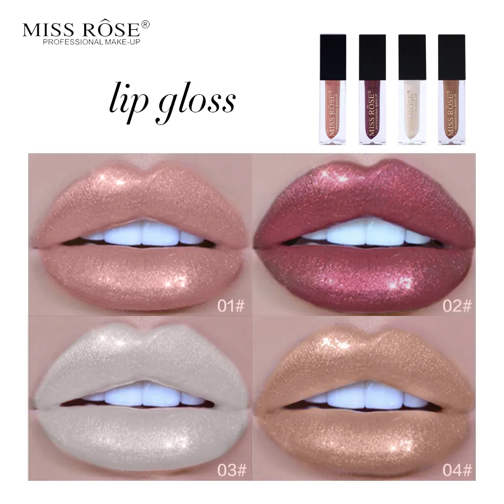 Diamond Lipgloss Liquid Lipstick Glitter Lip Gloss Flash Color Lip Stain Cosmetici impermeabili a lunga durata