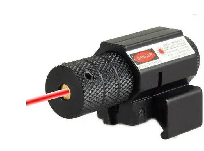 2pcs / lot taktisk röd laser laser stråle dot synomfattning w / mount pistol gevär pistol jakt