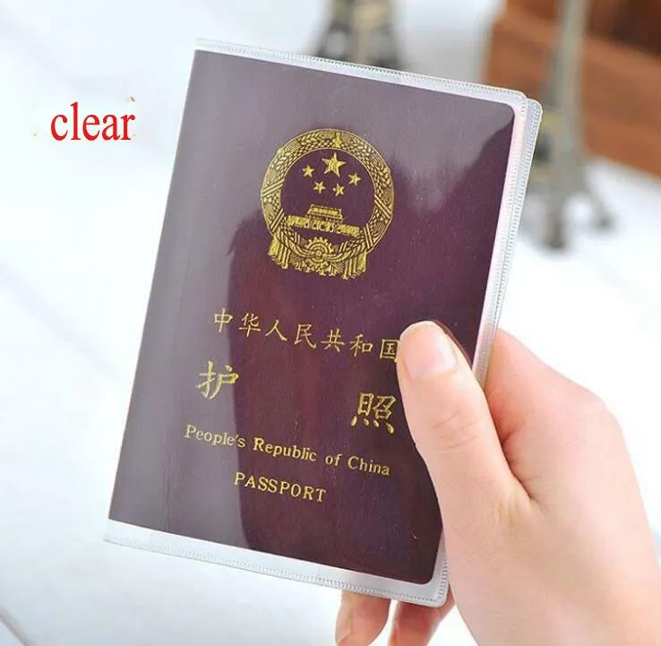 2019 New Transparent Dull Polish Waterproof Passport Cover Protable Passport Wallets Card Holders holder Cover Case