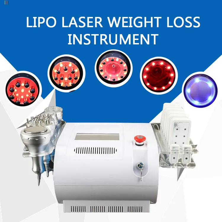 RF Equipment 2022 Ultrasonic 40K Cavitation Slimming Machine Lipo Laser Fat Reduction 9 I 1 Radiofrekvens Erhållen CE -certifiering