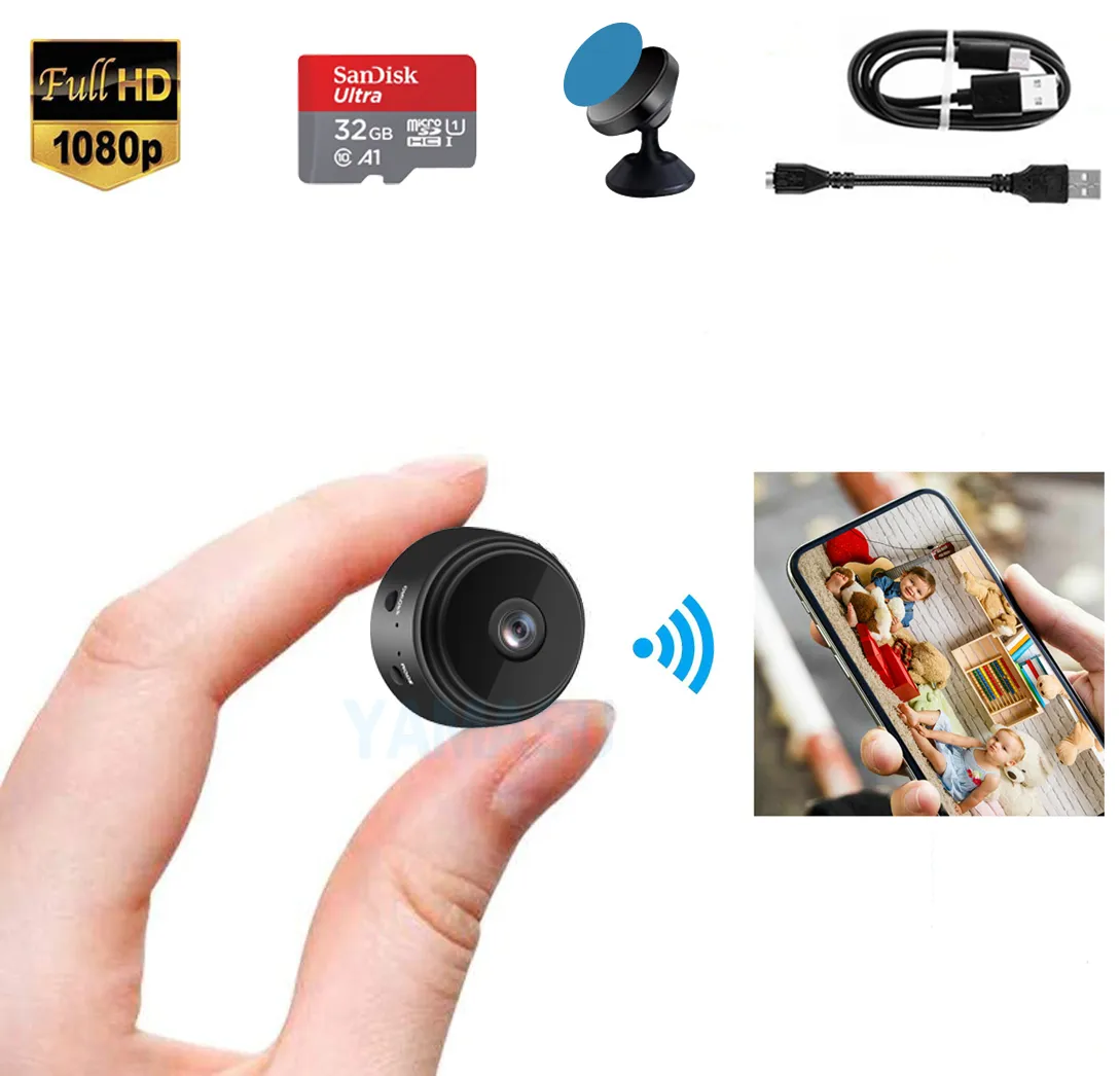 1pc 1080P Mini Camera With Audio Video Portable Indoor Security Camera  Sports DV Camera & Aerial Recording! For Home Security Night Vision &  Motion De