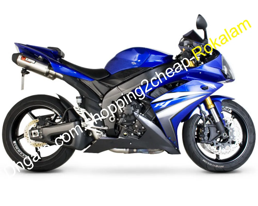 R1 2007 2008 Blue Black Body Kit para Yamaha YZF 1000 08 07 YZF1000 YZF-R1 YZFR1 2008 2007 Motocicletas Fairing (moldagem por injeção)