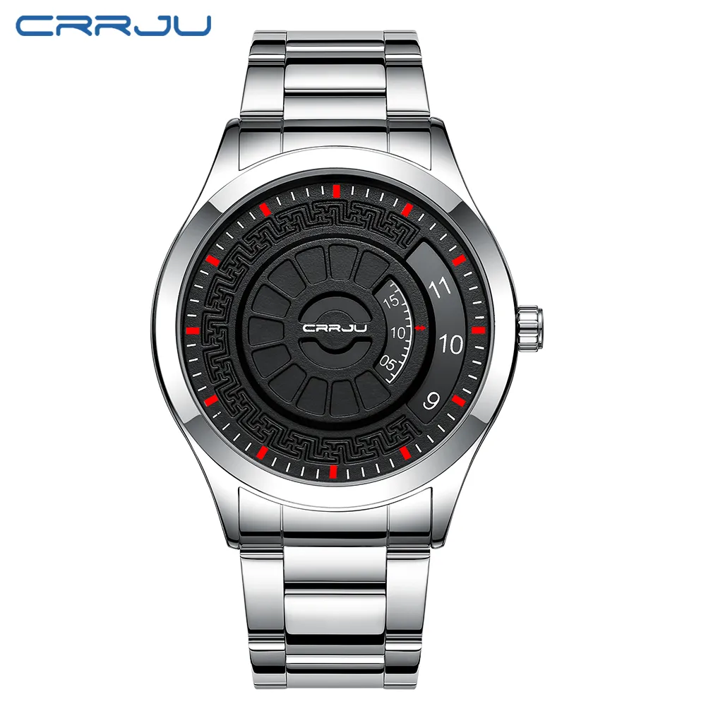 HOMBRE CRRJU Casual Fashion Sport Montre De Prestige Luxe Street Strap Quartz Montres Montres Male Horloge Relogio Masculino