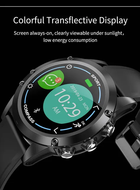 Mens Waterproof Ip68 Smartwatch With Always On Sunlight Viewable Screen IP68 Full Touch Bluetooth 5.0 X5 Round Design From Nice co ltd 69 DHgate.Com