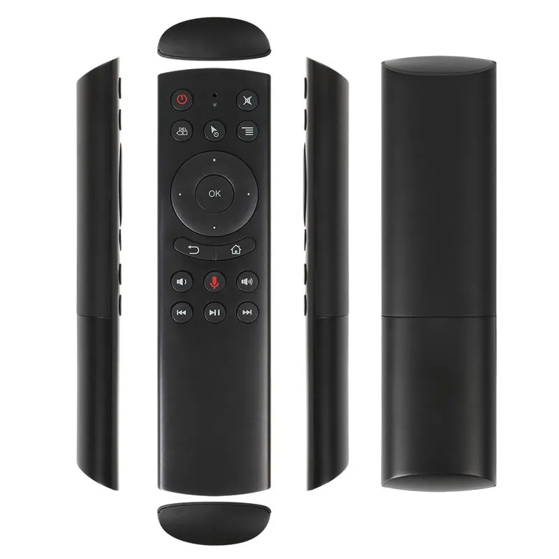 G20 Bezprzewodowa mysz powietrza Smart Google Voice Remotes Control Gyroscope IR Learning Controller do TV Projektor HTPC Malinowy