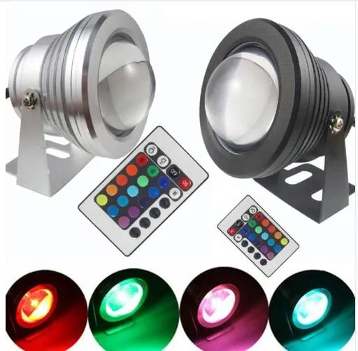 RGB LED Unterwasserlampe 16 Farben 10 Watt AC 12 V IP65 Wasserdicht Schwimmbad Teich Aquarium Aquarium LED-Licht Lampe mit Fernbedienung