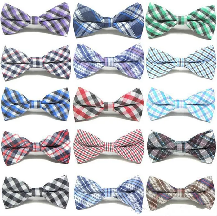 Children Fashion Formal Cotton Bow Tie Kid Classical Striped Bow ties Colorful Butterfly Wedding Party Bowtie Pet Tuxedo Ties YDL087