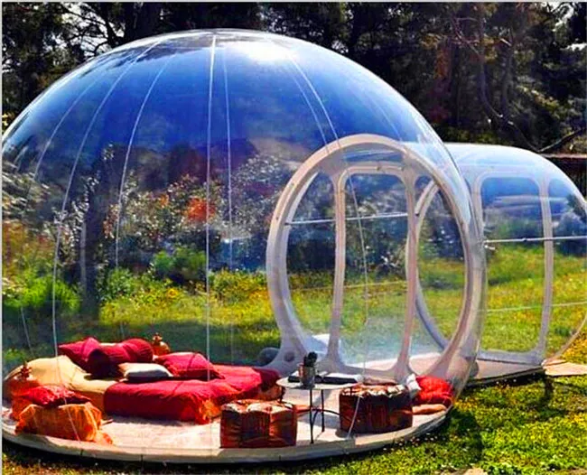 Бесплатная Доставка Бесплатная Воздуходувка Надувная Пузырьковая палатка для продажи 3M DIA Bubble Hotel для горячего прозрачного прозрачного иглоо-палатки!