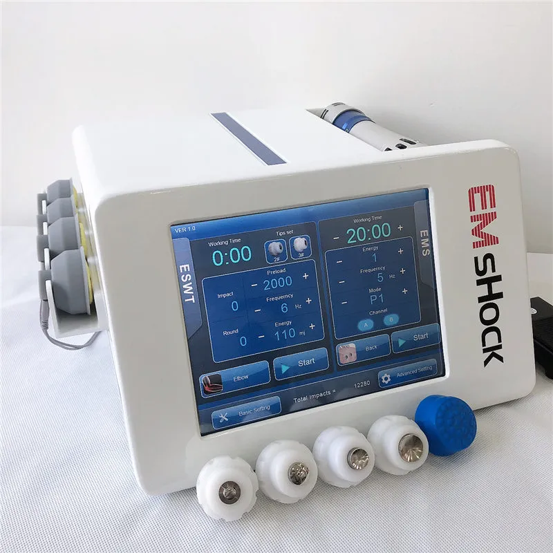 1-18 Hz Elektrisk muskelstimuleringsmaskin för celluliter Reduktion / Kroppsmärta Relief Ed Acoustic Shockwave Machine