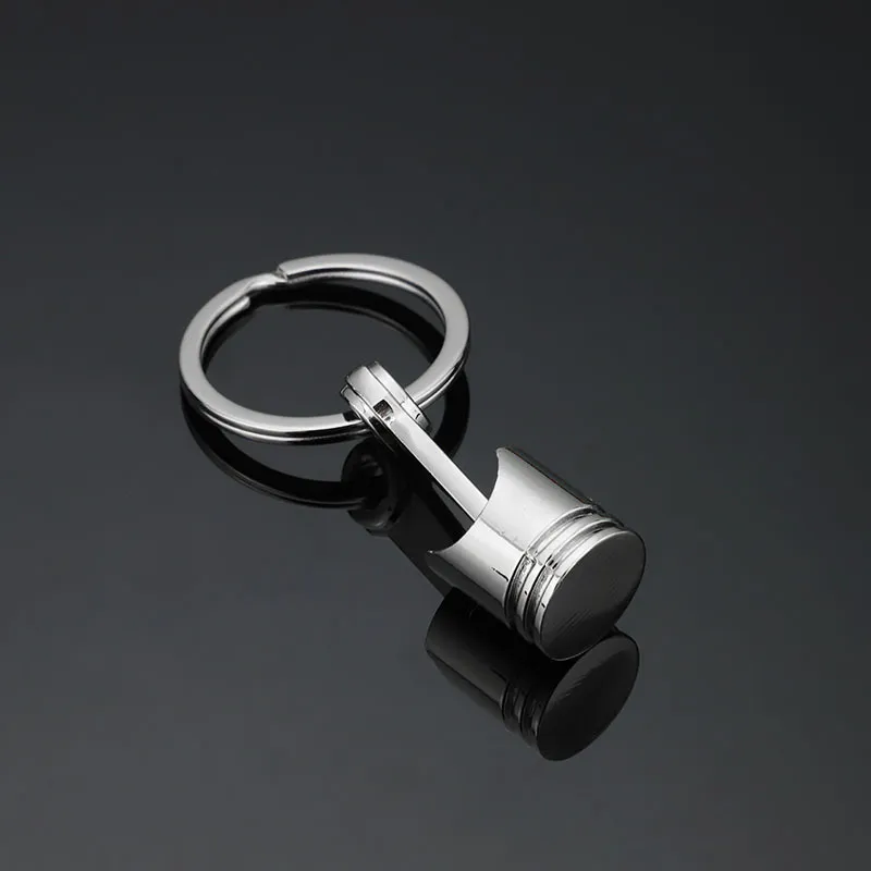 Metal Piston Gearbox Shifter Keychain Silver Engine Fob Ring From ...