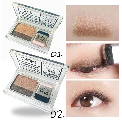 Paleta de maquillaje de capa de sombra de ojos perezosos de doble Color impermeable principiante brillo Mineral sombra de ojos cosméticos