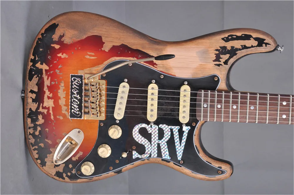 Custom shop elektrische gitaar ST relikwieën elektrische gitaar, handgemaakte artefacten, palissander toets, gratis verzending