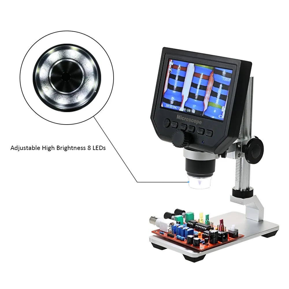 Цифровой микроскоп портативный 3,6 -мегапиксельный ЖК -видео -микроскопы увеличительно