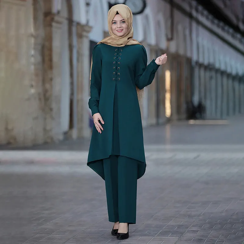 Vintage Muslim Womens Ethnic Churidar Set Set Elegant Two Piece