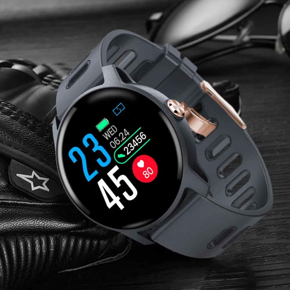 S08 Men Sport Pidomètre Smart Watch IP68 STAPPERPHER FITNY Tracker Salle Care Trache Monitor Women Clock Smartwatch