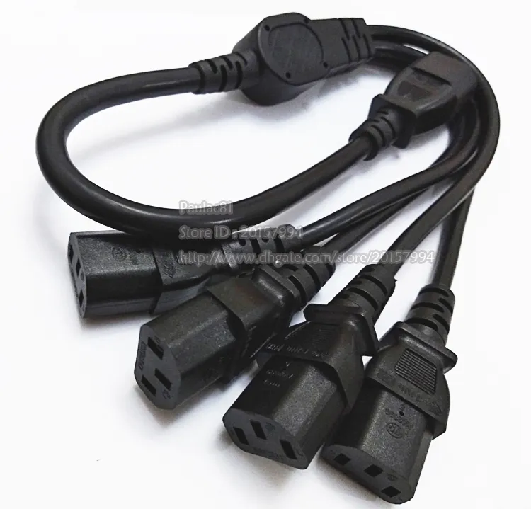 10A / 250V Power Adapter Cord, IEC 320 C14 Man naar 4 x C13 Vrouwelijke Y Splitter Kabel voor UPS PDU / 1PCS