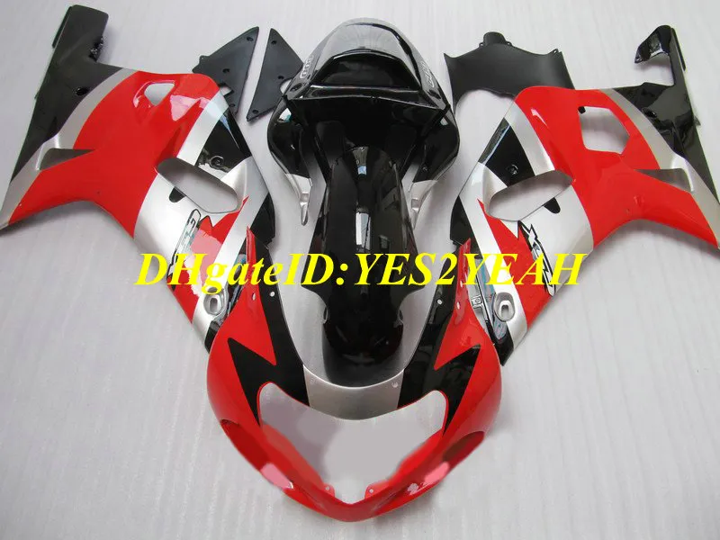 Najwyżej oceniane zestawy obróbki motocyklowej dla SUZUKI GSXR600 750 K1 01 02 03 GSXR600 GSXR750 2001 2003 ABS Red Silver Black Fairings Set + Gifts SM59