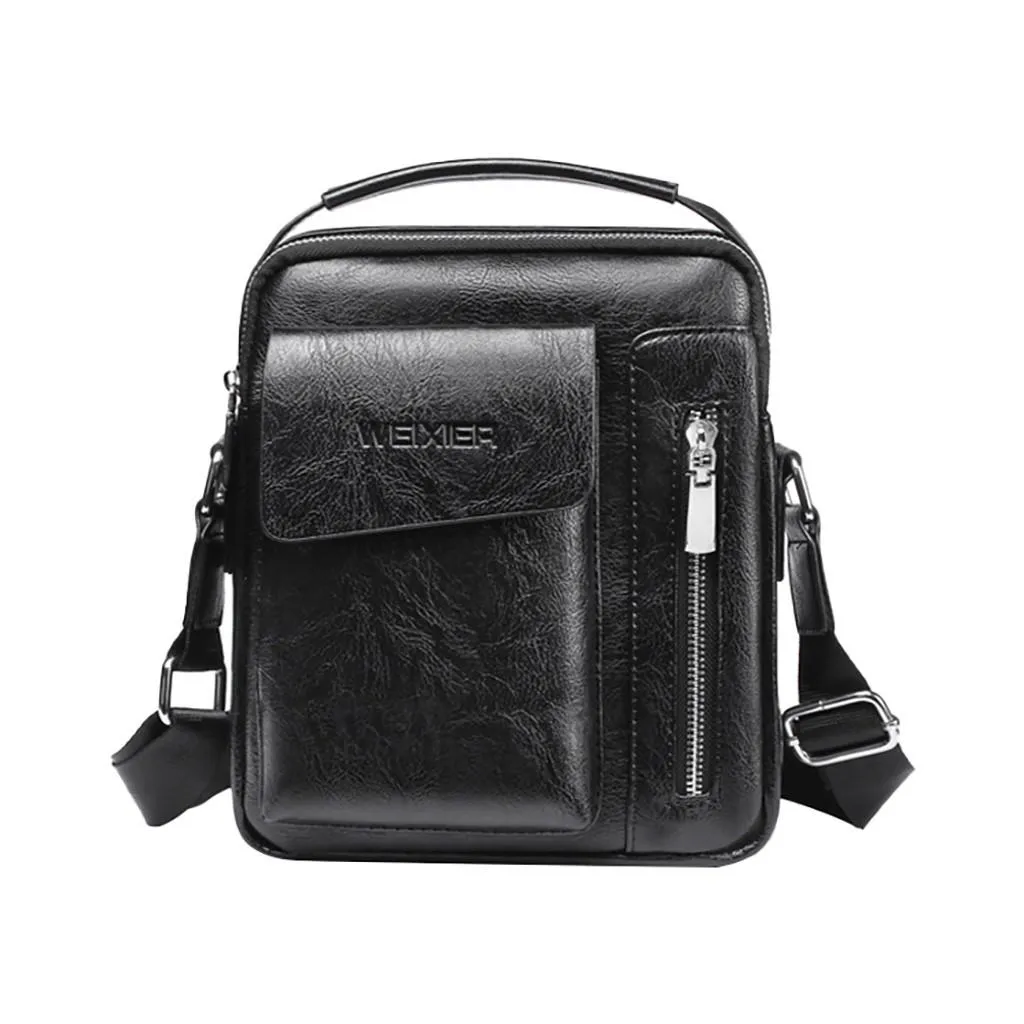 DHgate.com:Shoulder Bag Mens Retro Messenger Bag: PU Leather