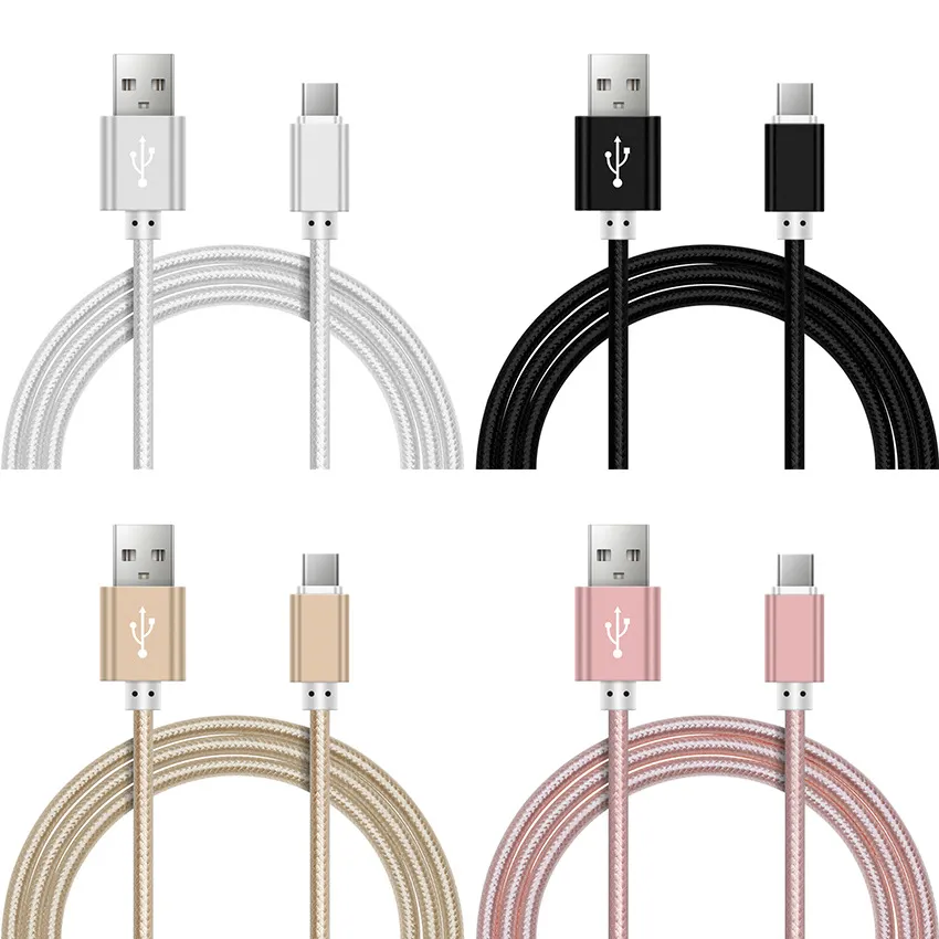 0.25M 1M 1.5M 2M 3M V8 Micro USB Type C Câble de Charge Rapide Fil Type-C Chargeur Téléphone Câbles