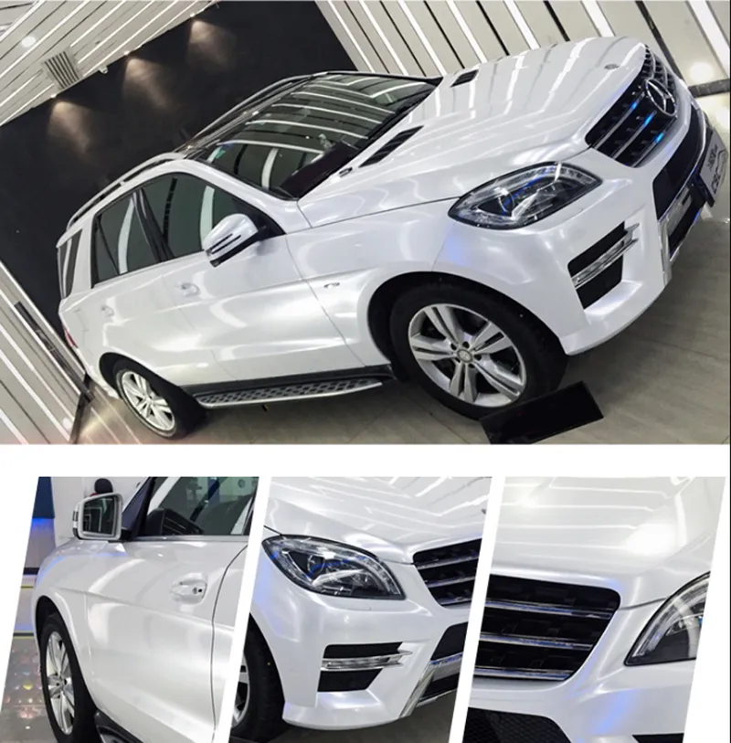 Super High Gloss White Vinyl Car Wrap Glossy Shiny White Film With Air Bubble For Vehicle Wrap Sticker Foil226R