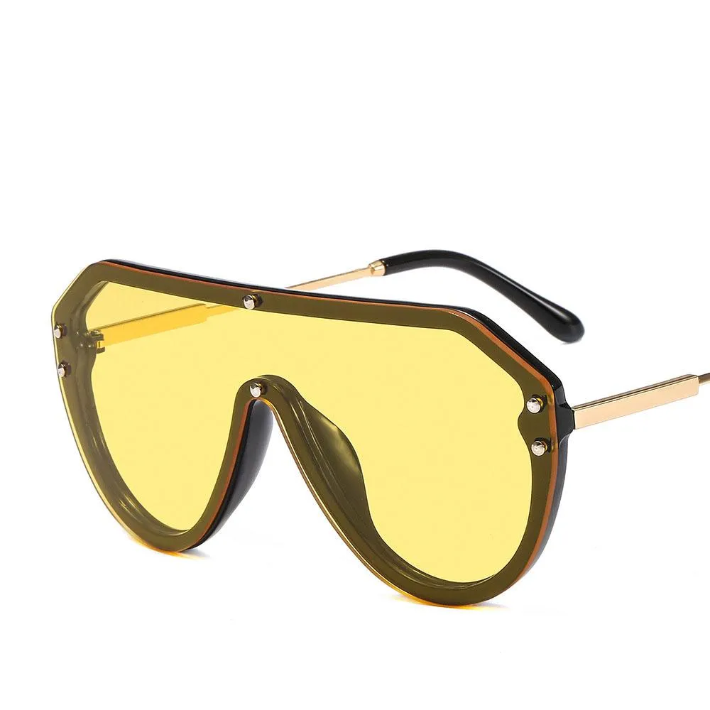 2020 nuevas gafas de sol gafas de sol de gran tamaño para mujer de las gafas de sol de personalidad siameses colorido partido de la moda gafas de sol fresco